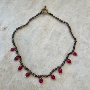 Smokey Quartz & Rose Quartz Necklace